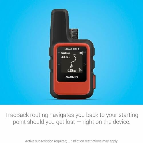 Garmin GPS device with TracBack routing feature