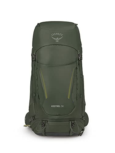 Osprey Kestrel 58 backpack with adjustable straps and padded back support