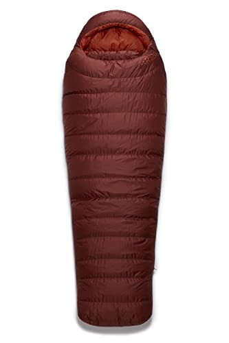 Red mummy-style sleeping bag