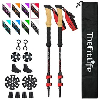 TheFitLife Carbon Fibre Trekking Poles